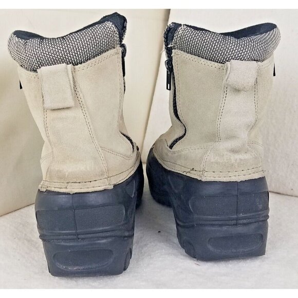 Due North beige suede insulated boot women's 10 low calf comfortemp rubber sole - Picture 3 of 9